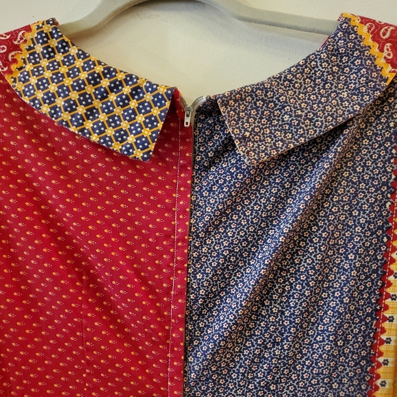 ✨️vintage✨️ Unbranded patchwork dress size M - Picture 5 of 7